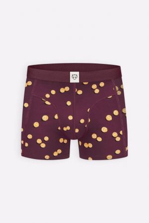BURGUNDY TENNIS BALLS - BOXERSHORT 