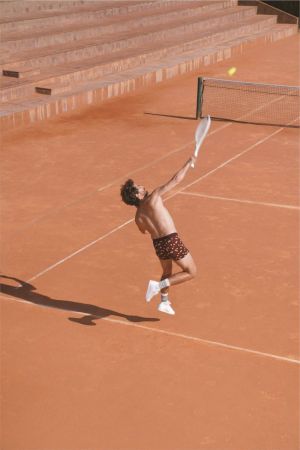 BURGUNDY TENNIS BALLS - BOXERSHORT 