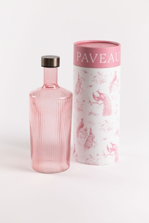 GLAZEN FLES ROSE