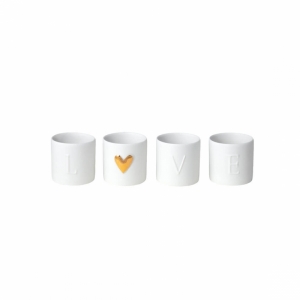 LOVE LIGHTS - SET OF 4 WIT