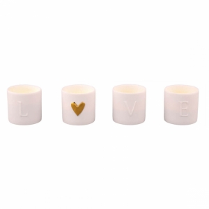 LOVE LIGHTS - SET OF 4 WIT