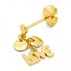 Word Love Dangling 1 pcs - Gold Plt