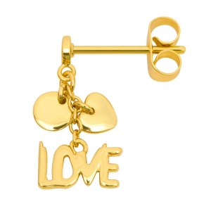 Word Love Dangling 1 pcs - Gold Plt