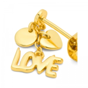 Word Love Dangling 1 pcs - Gold Plt