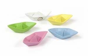 MAGNETEN - PAPIEREN BOOTJES - SET VAN 5 