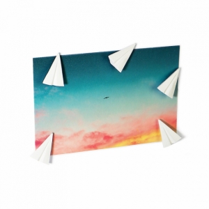 MAGNETEN - PAPIEREN VLIEGERTJES - SET VAN 5 