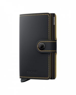 MINIWALLET MATTE BLACK & OCHRE BLACK