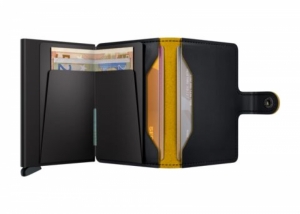 MINIWALLET MATTE BLACK & OCHRE BLACK