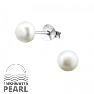 WITTE PAREL - 925 SILVER EAR STUDS  ZILVER