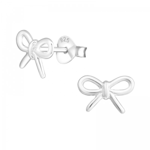 STRIKJES - 925 SILVER EAR STUDS ZILVER