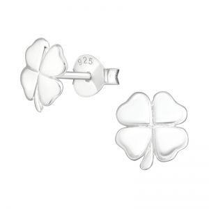 KLAVERTJE 4 - 925 SILVER EAR STUDS ZILVER