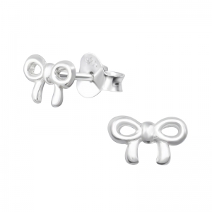 STRIKJES - 925 SILVER EAR STUDS ZILVER