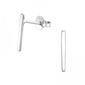 STAAFJE - 925 SILVER EAR STUDS ZILVER