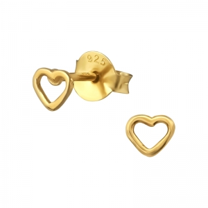 HARTJES - 925 SILVER EARSTUDS - GOUD VERGULD + E-COAT GOLD
