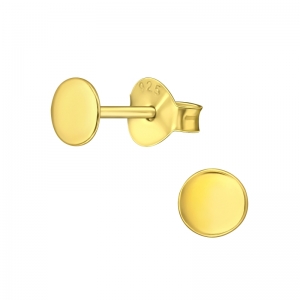 CIRKEL - 925 SILVER EARSTUDS GOLD