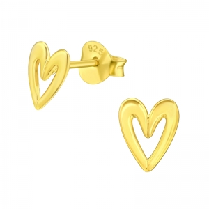 HARTJES - 925 SILVER EARSTUDS - GOUD VERGULD + E-COAT GOLD