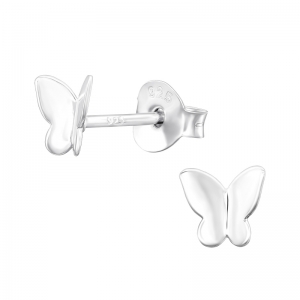 VLINDERTJES - 925 SILVER EAR STUDS ZILVER