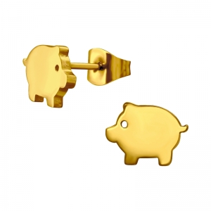VARKENTJE - STAINLESS STEAL - GOUDKLEURING GOLD