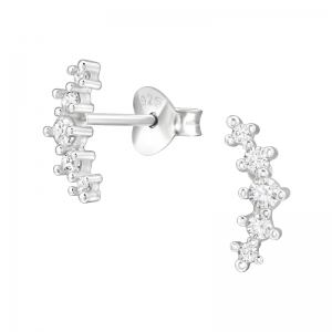 MAANTJE MET STEENTJES - 925 SILVER EARSTUDS SILVER