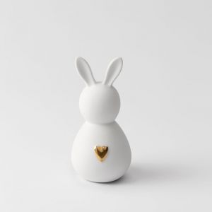 EASTERN PORCELAIN BUNNY SMALL - MAN GOLDEN HEART 