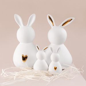 EASTERN PORCELAIN BUNNY SMALL - MAN GOLDEN HEART 