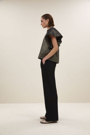 VINA METALLIC BLOUSE GOLD
