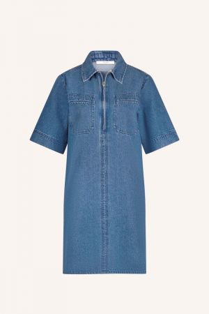 PHILIPE DENIM DRESS MEDIUM DENIM