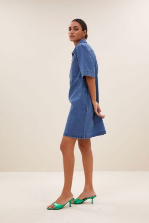 PHILIPE DENIM DRESS MEDIUM DENIM