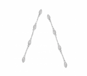 RHODIUM PLATED SET WITH WHITE CZ SILVER