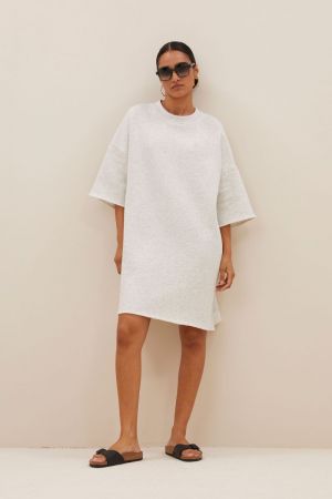 WILLOW SWEAT DRESS LIGHT GREY MELE