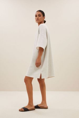 WILLOW SWEAT DRESS LIGHT GREY MELE