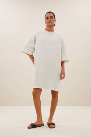 WILLOW SWEAT DRESS LIGHT GREY MELE