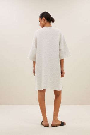 WILLOW SWEAT DRESS LIGHT GREY MELE