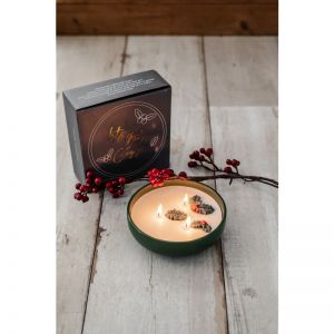 CANDLE HOLLY BOWL GREEN