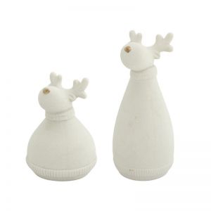 DECO DEER BRUNO - SET 2 WHITE