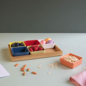 KOMMENSET MET HOUTEN PLANK NO.1- SET VAN 7 