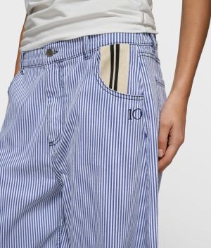WESTERN PANTS STRIPE WHITE/BLUE