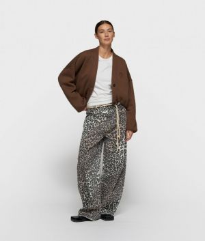 WESTERN PANTS LEOPARD ECRU 