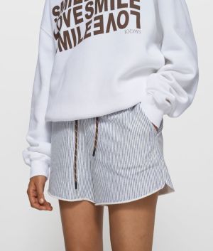 EASY SHORTS STRIPES WHITE/BLUE