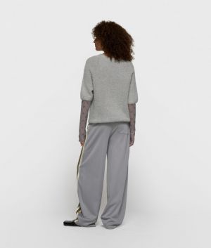 SHORT SLEEVE KNIT SWEATER LIGHTE GRAPHITE