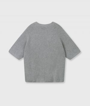 SHORT SLEEVE KNIT SWEATER LIGHTE GRAPHITE
