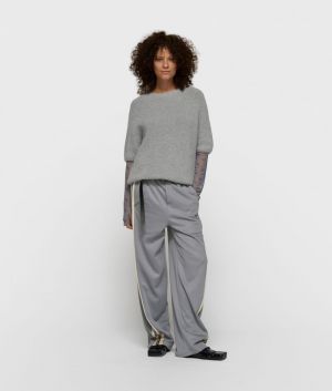 SHORT SLEEVE KNIT SWEATER LIGHTE GRAPHITE