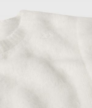 SLEEVELESS KNIT SWEATER ECRU 
