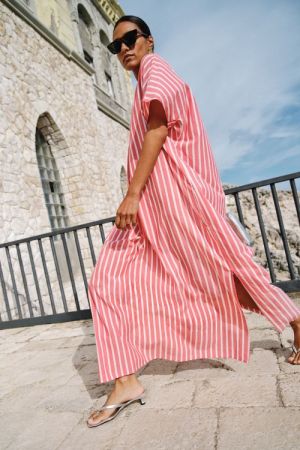 BALI STRIPE DRESS RED STRIPE