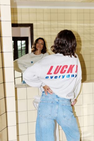BIBI MELANGE LUCKY EVERYDAY SWEATER LIGHT GREY MELE