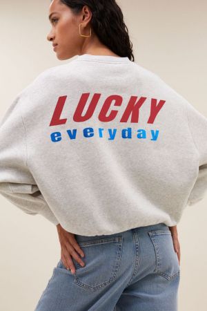 BIBI MELANGE LUCKY EVERYDAY SWEATER LIGHT GREY MELE