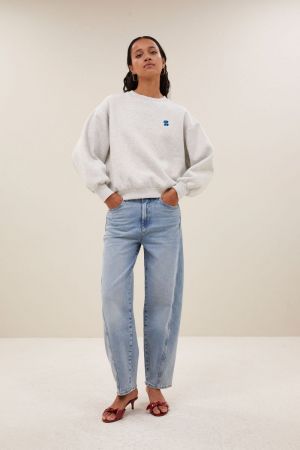 BIBI MELANGE LUCKY EVERYDAY SWEATER LIGHT GREY MELE