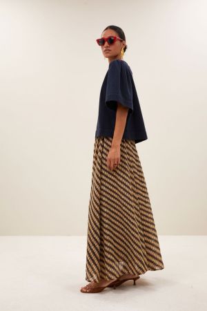 OLIVIA TWILL BLOUSE CAPTAIN BLUE