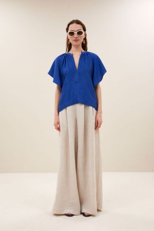 VINA GLOSS BLOUSE KINGSBLUE