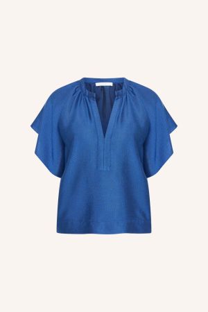 VINA GLOSS BLOUSE KINGSBLUE